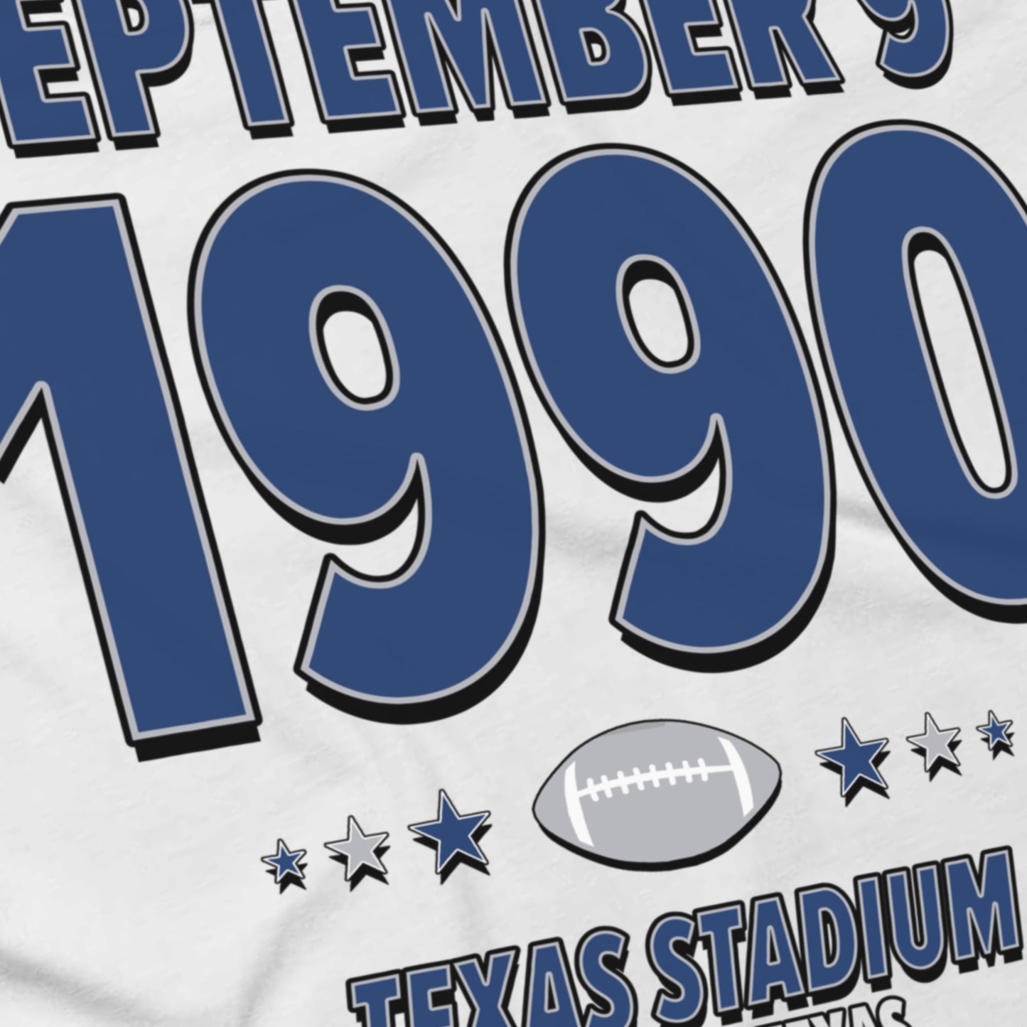 Dallas Football – September 9, 1990 – Origin Tee (Black & White)