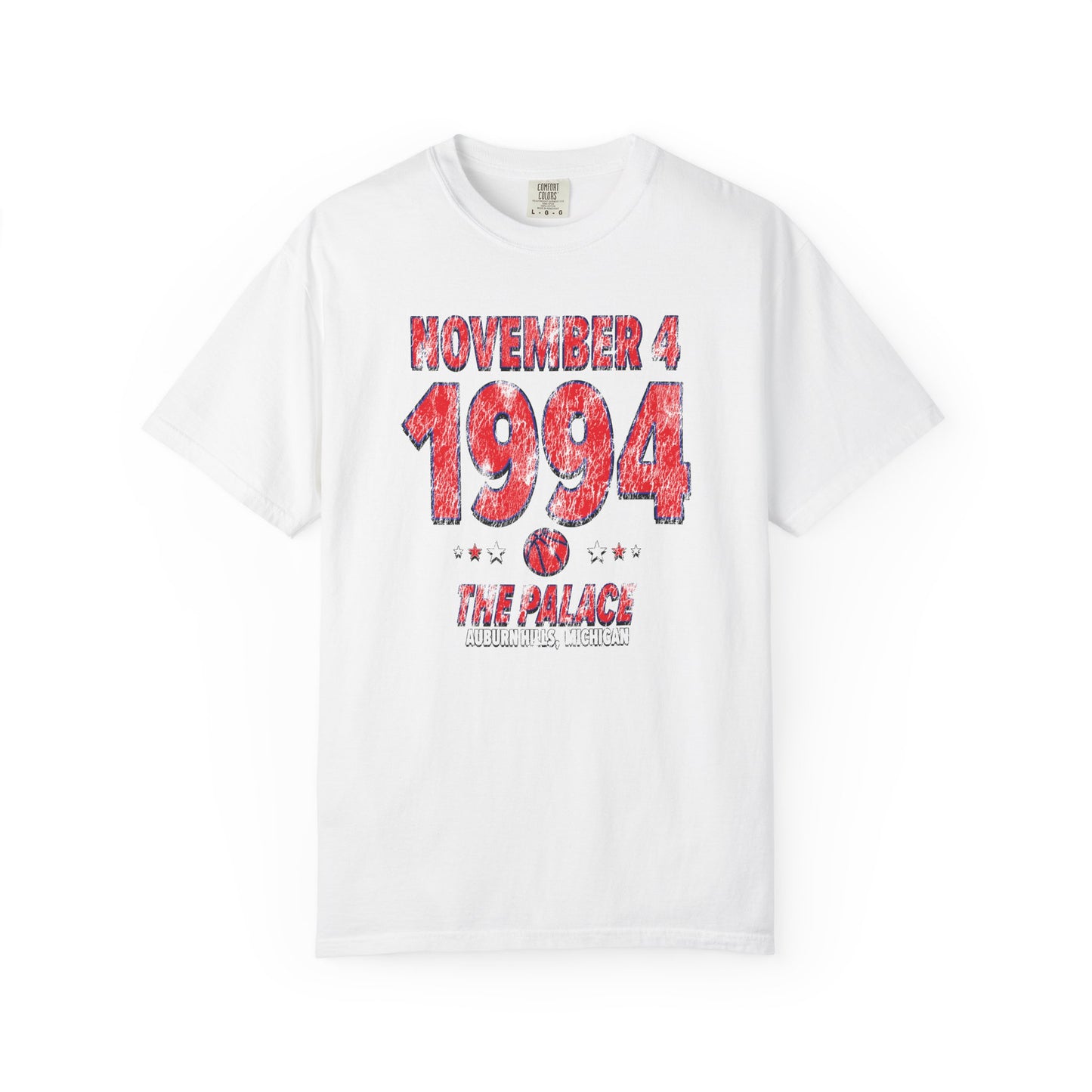 Detroit Basketball – November 4, 1994 – Comfort Colors (Black & White)