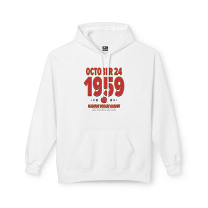 Philadelphia Basketball – October 24, 1959 – Hoodie (Black & White)