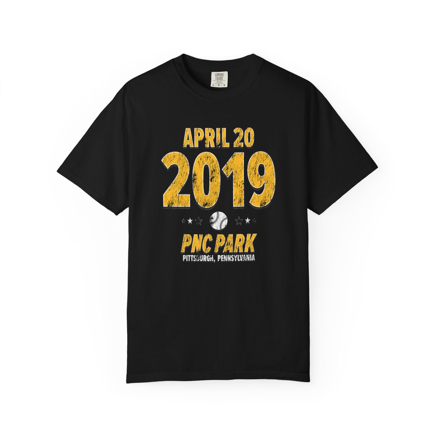 Pittsburgh Baseball – April 20, 2019 – Comfort Colors (Black & White)