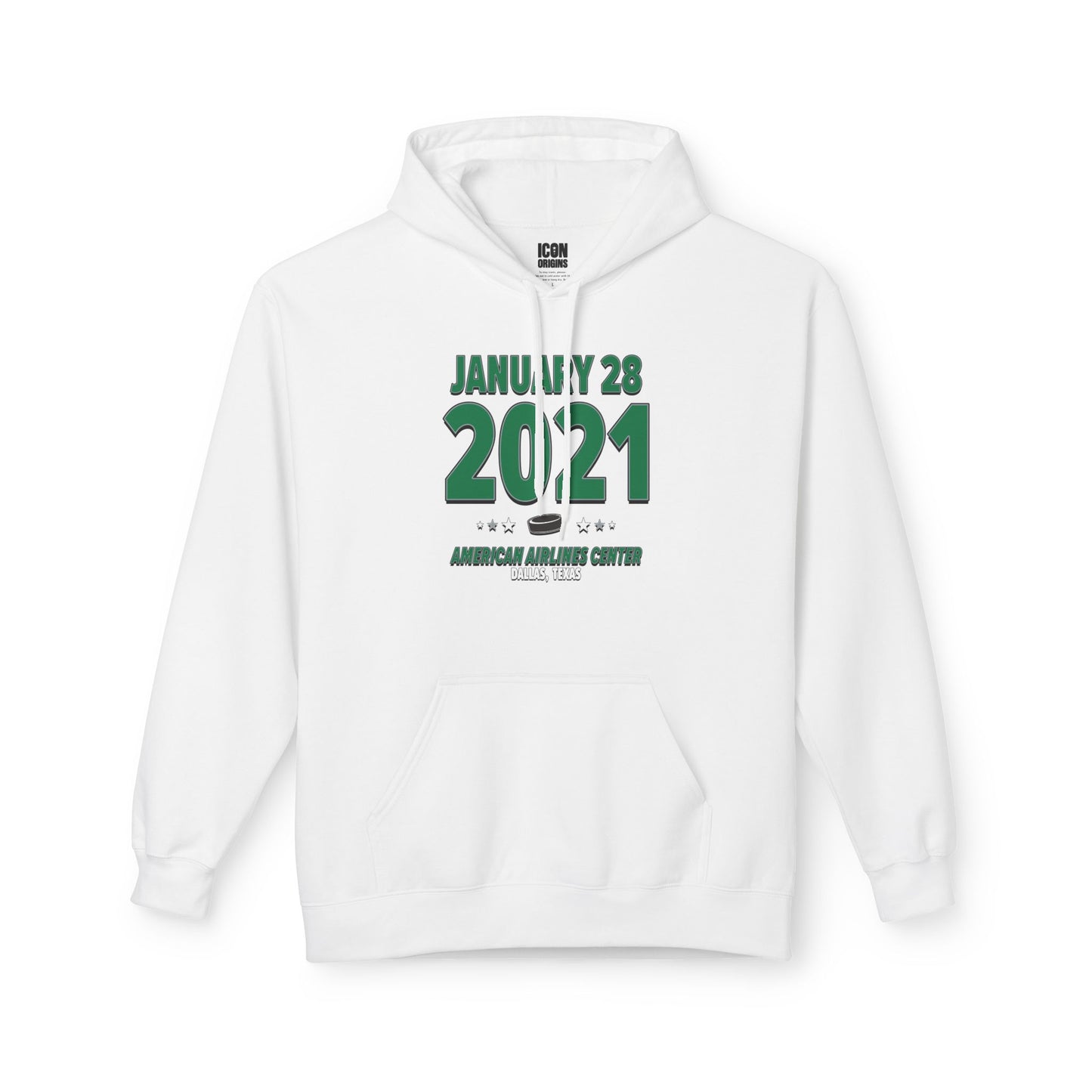 Dallas Hockey – January 28, 2021 – Hoodie (Black & White)