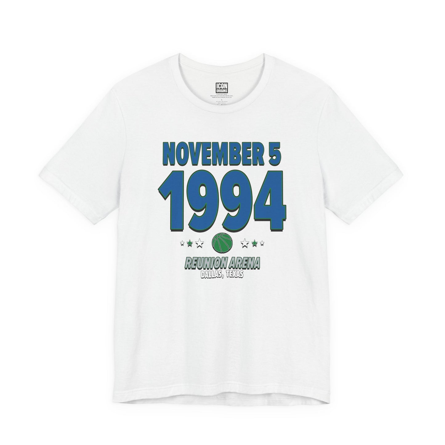 Dallas Basketball – November 5, 1994 – Origin Tee (Black & White)