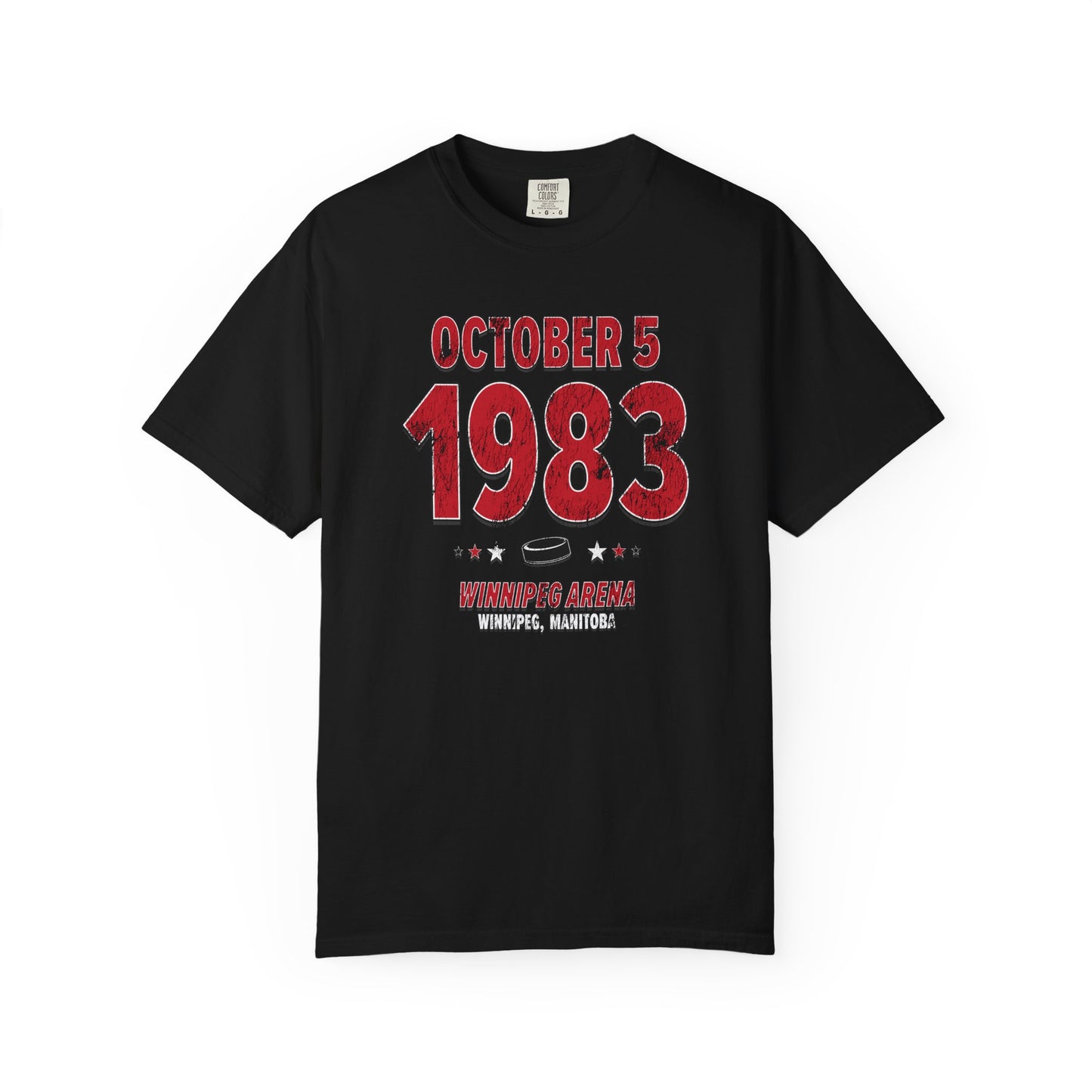 Detroit Hockey – October 5, 1983 – Comfort Colors (Black & White)