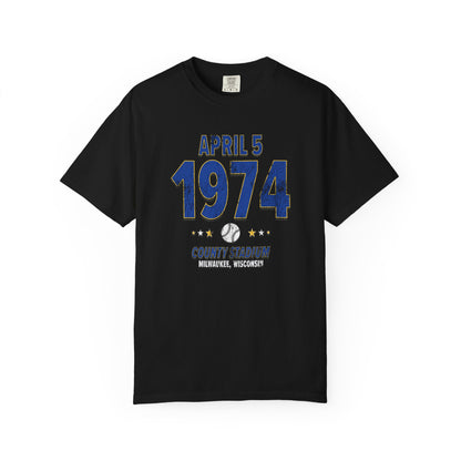 Milwaukee Baseball – April 5, 1974 – Comfort Colors (Black & White)