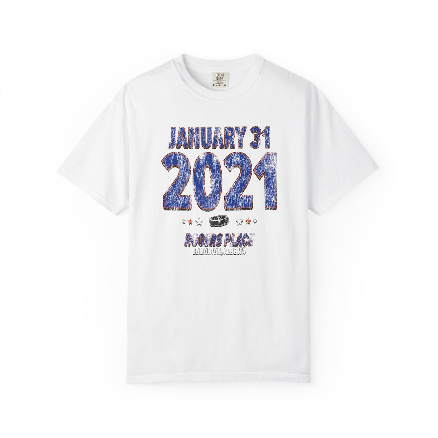 Edmonton Hockey – January 31, 2021 – Comfort Colors (Black & White)