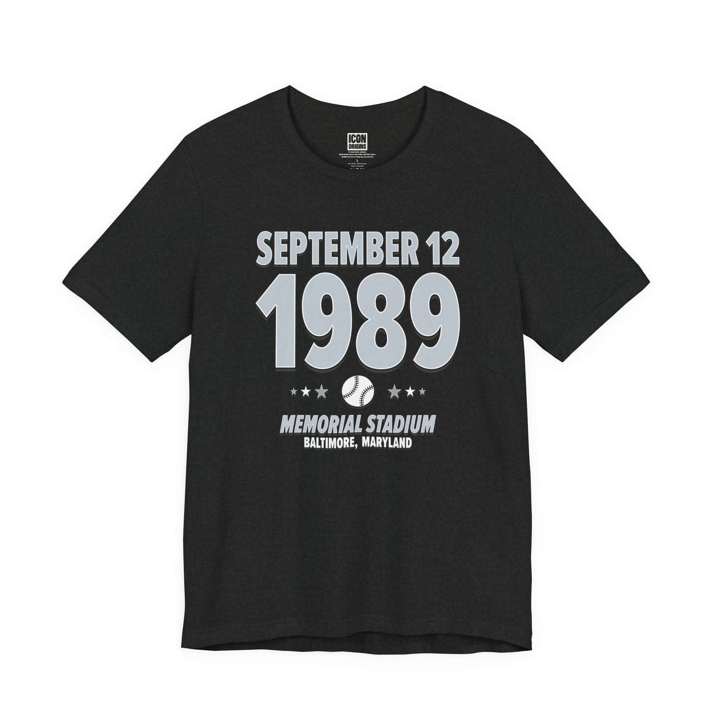 Chicago Baseball – September 12, 1989 – Origin Tee (Black & White)