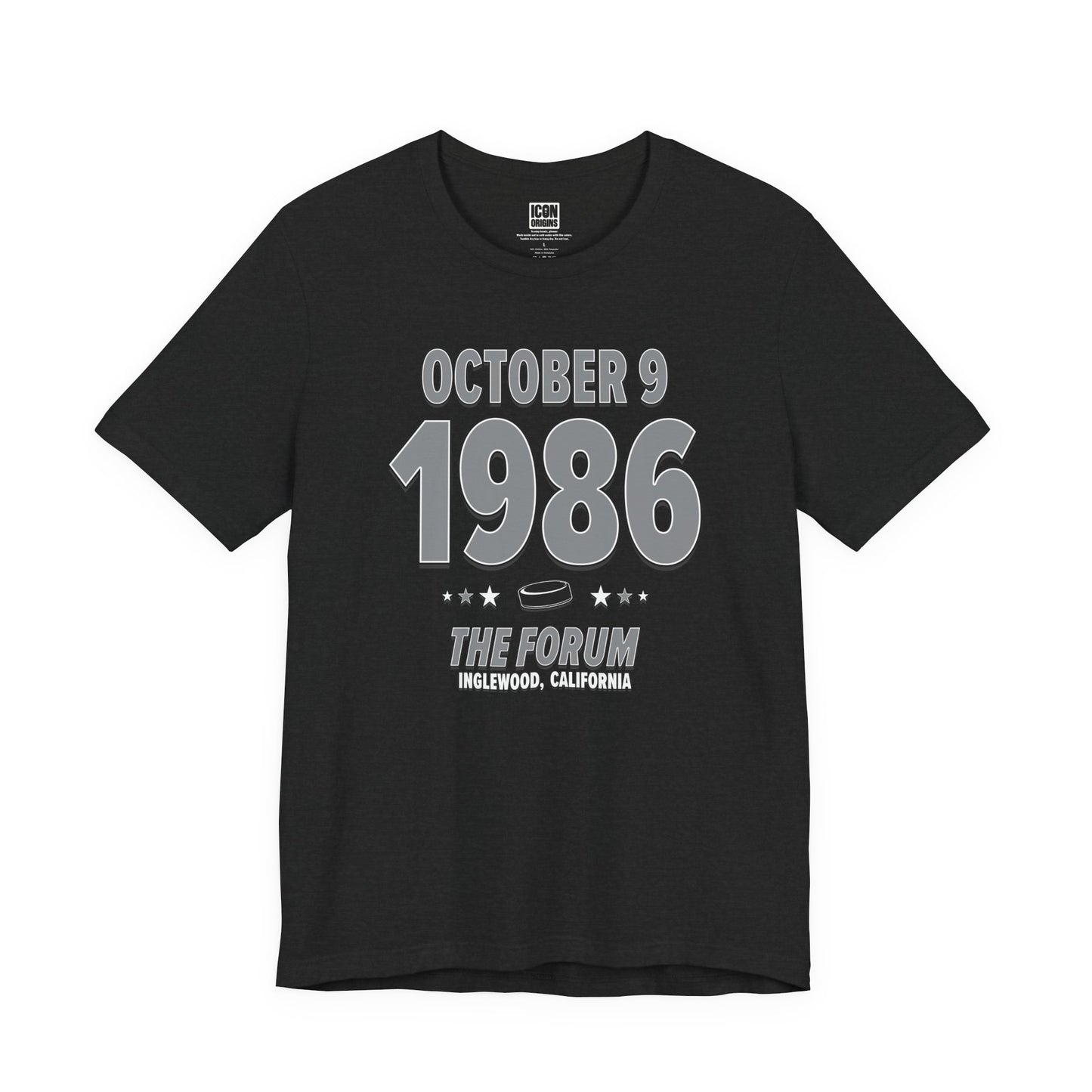 Los Angeles Hockey – October 9, 1986 – Origin Tee (Black & White)