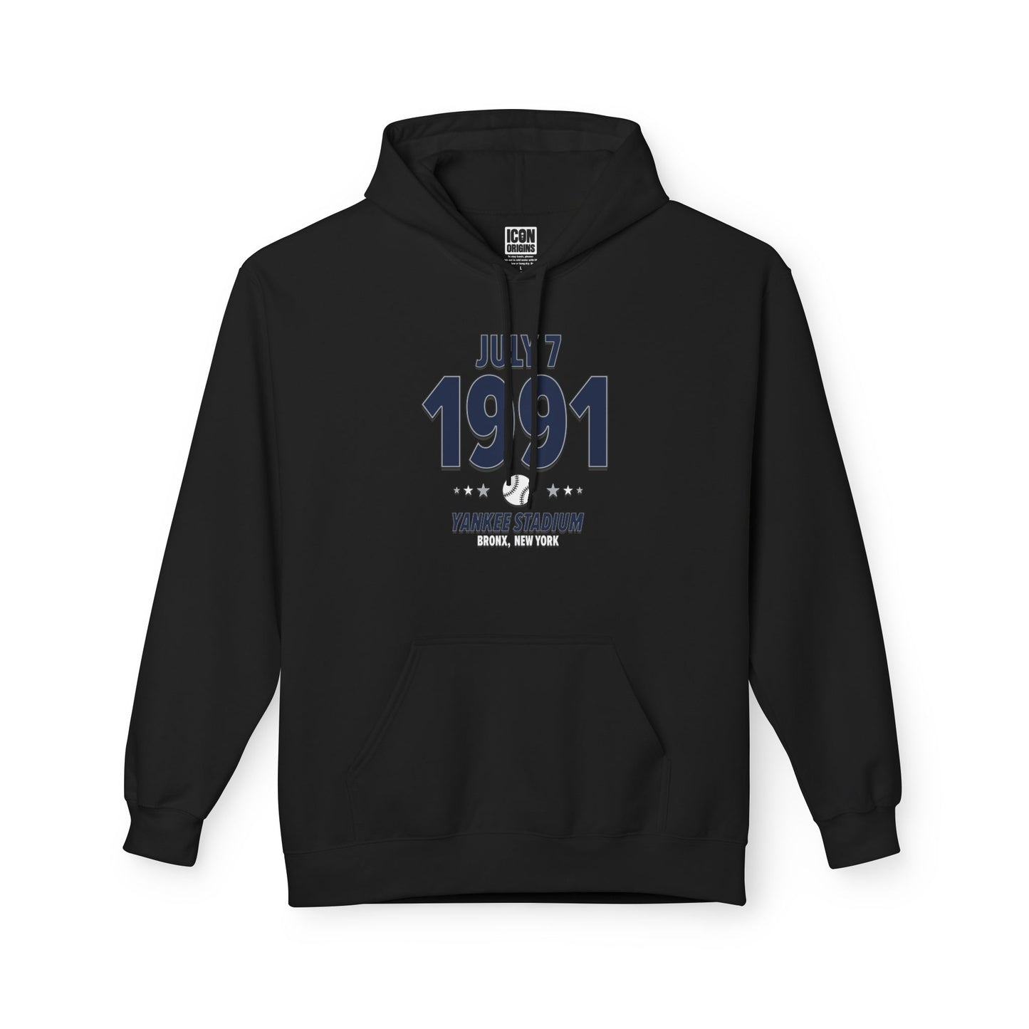 New York Baseball – July 7, 1991 – Hoodie (Black & White)