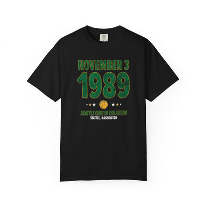 Seattle Basketball – November 3, 1989 – Comfort Colors (Black & White)
