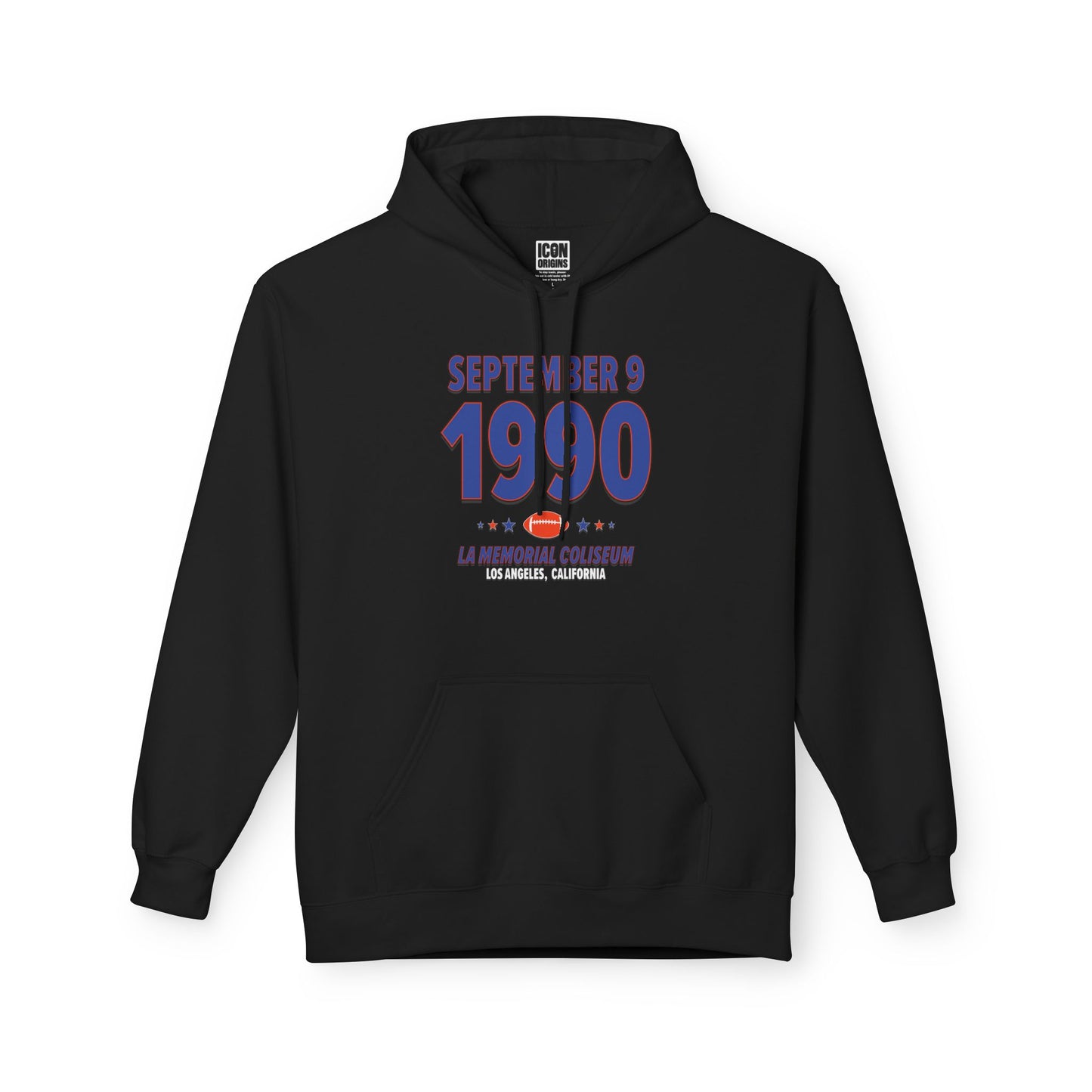 Denver Football – September 9, 1990 – Hoodie (Black & White)
