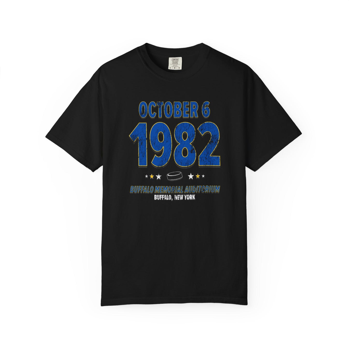 Buffalo Hockey – October 6, 1982 – Comfort Colors (Black & White)