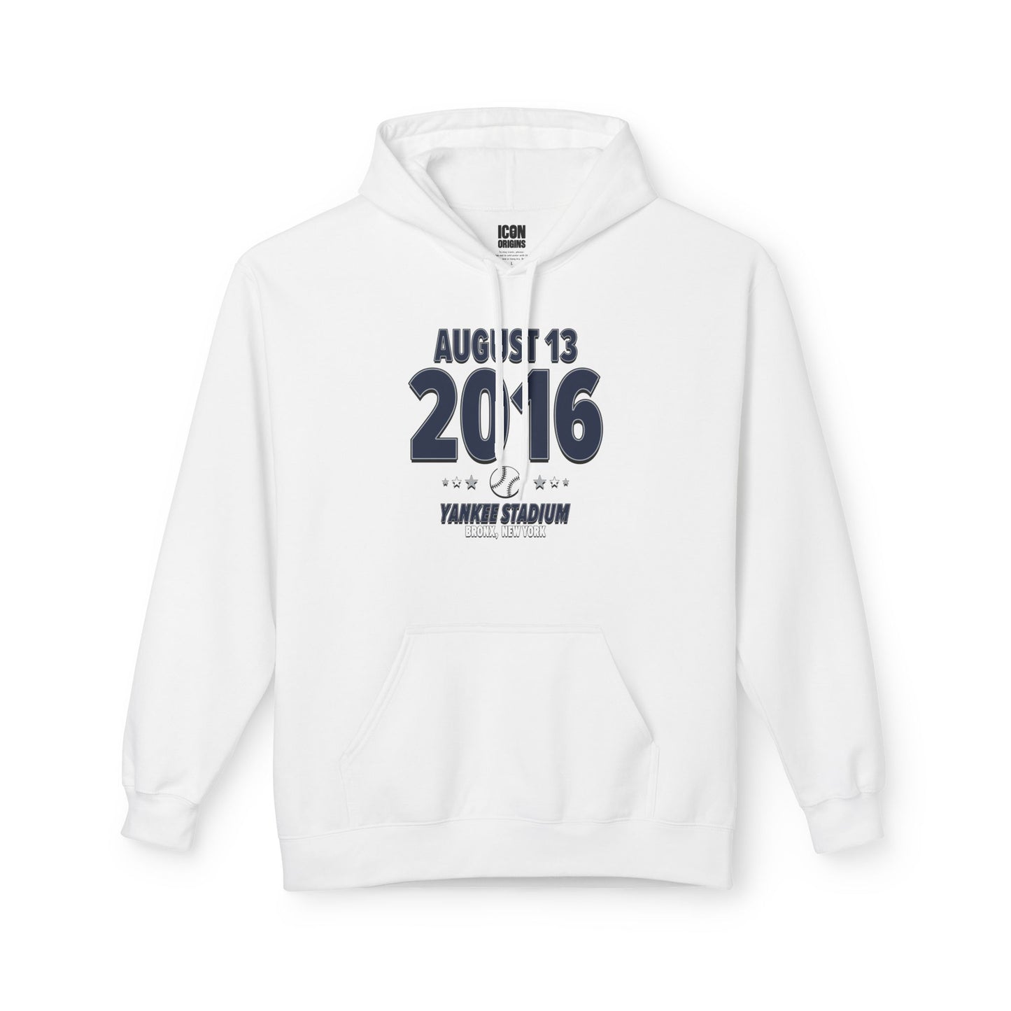 New York Baseball – August 13, 2016 – Hoodie (Black & White)