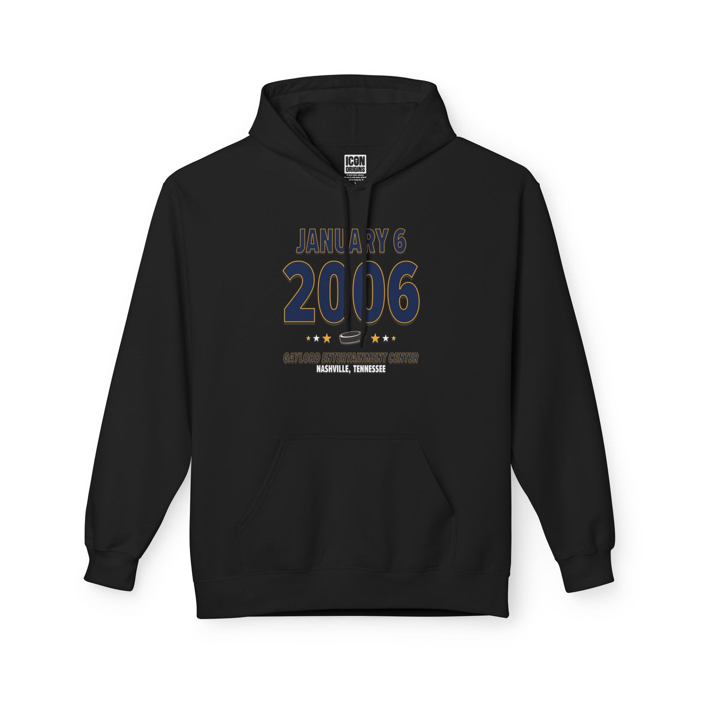 Nashville Hockey – January 6, 2006 – Hoodie (Black & White)