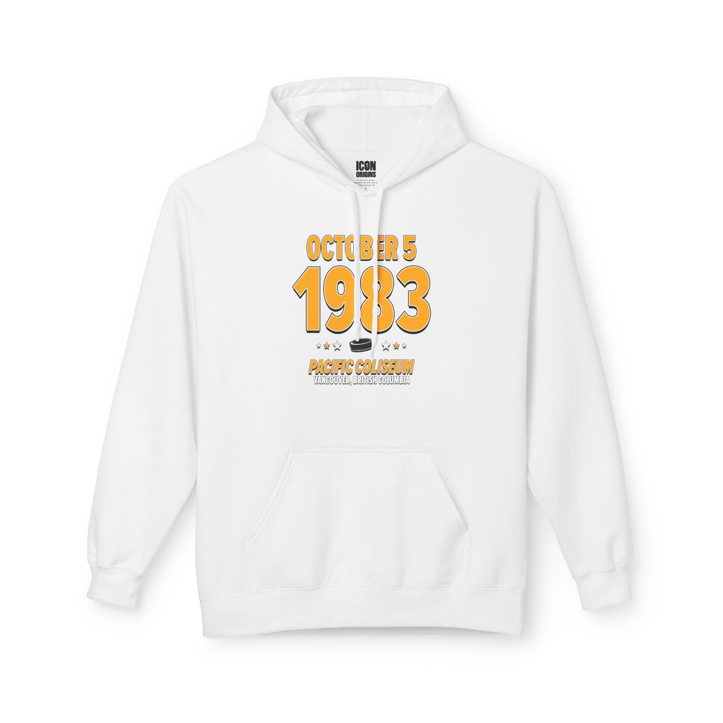 Boston Hockey – October 5, 1983 – Hoodie (Black & White)