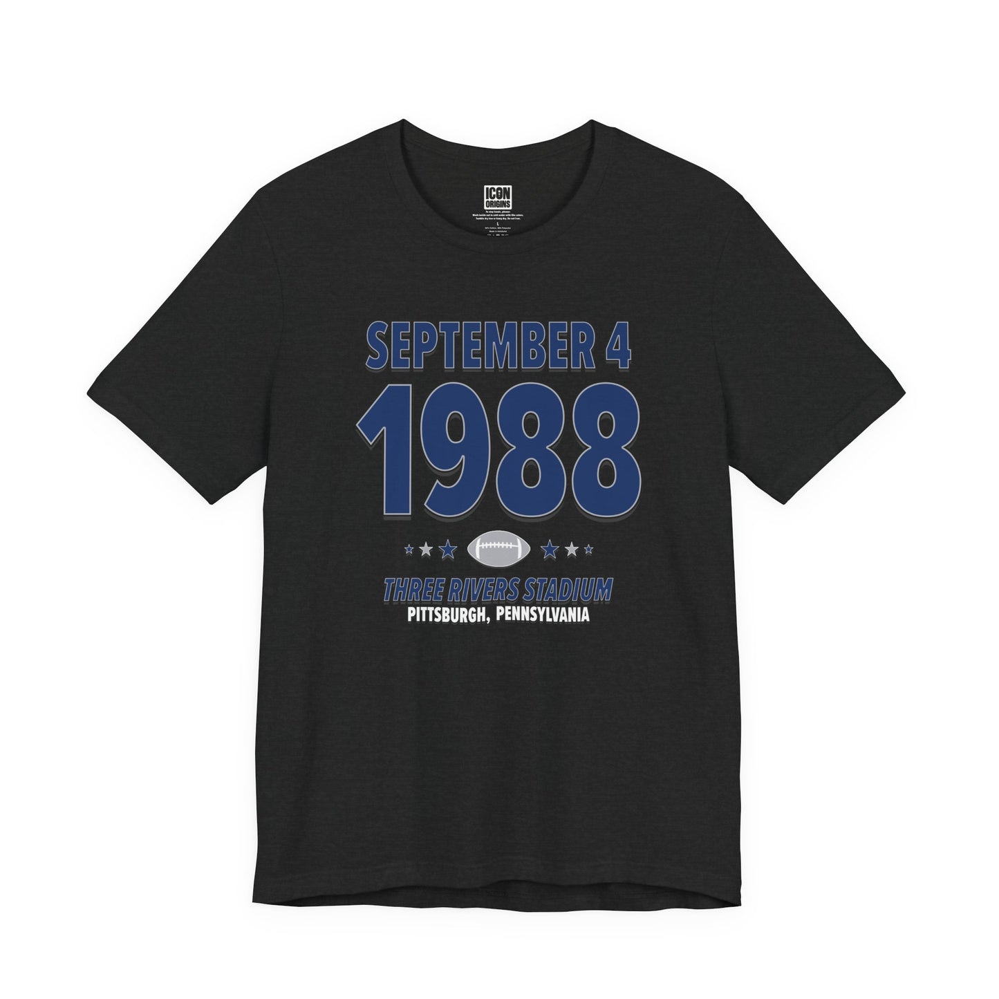 Dallas Football – September 4, 1988 – Origin Tee (Black & White)