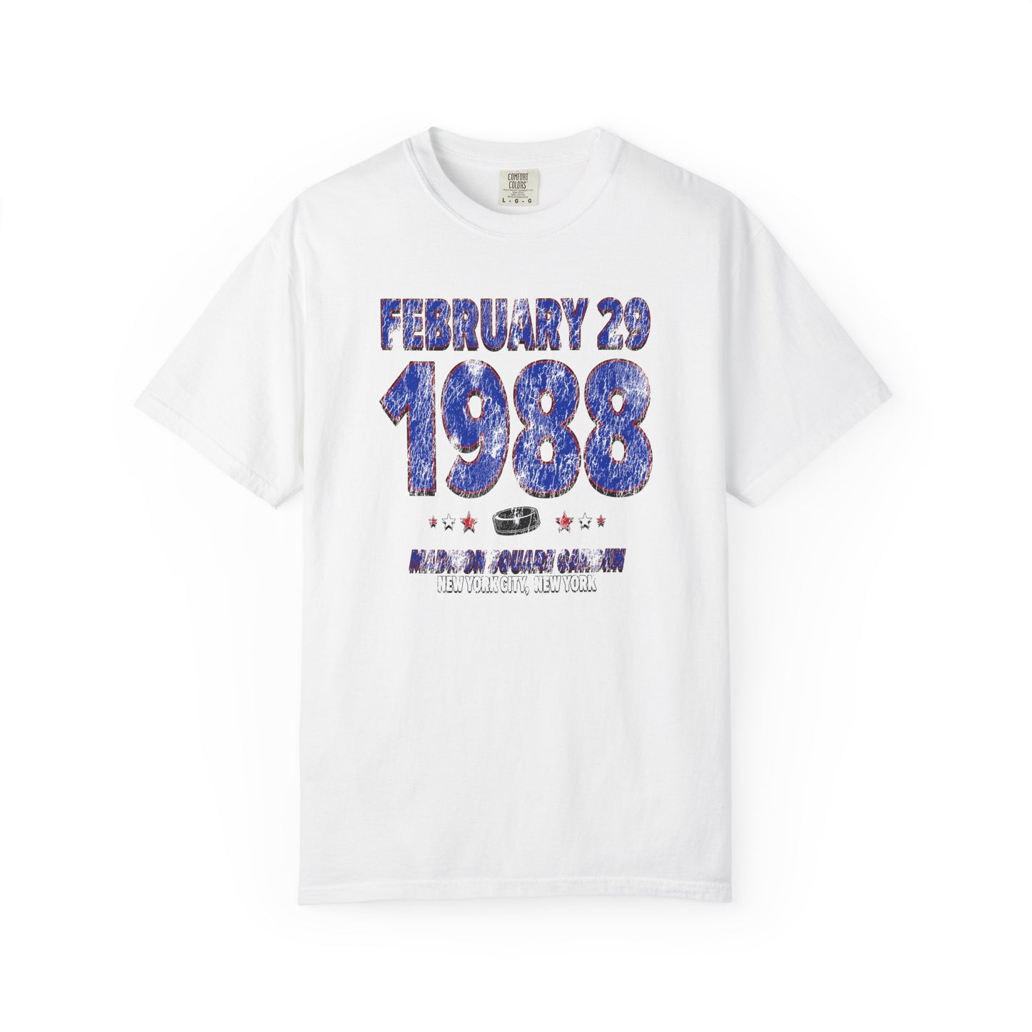 New York Hockey – February 29, 1988 – Comfort Colors (Black & White)