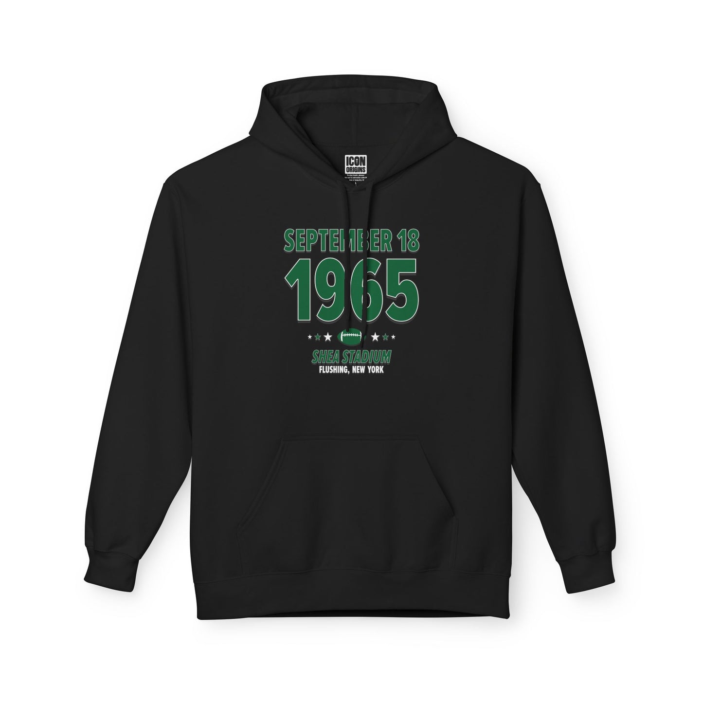 New York Football – September 18, 1965 – Hoodie (Black & White)