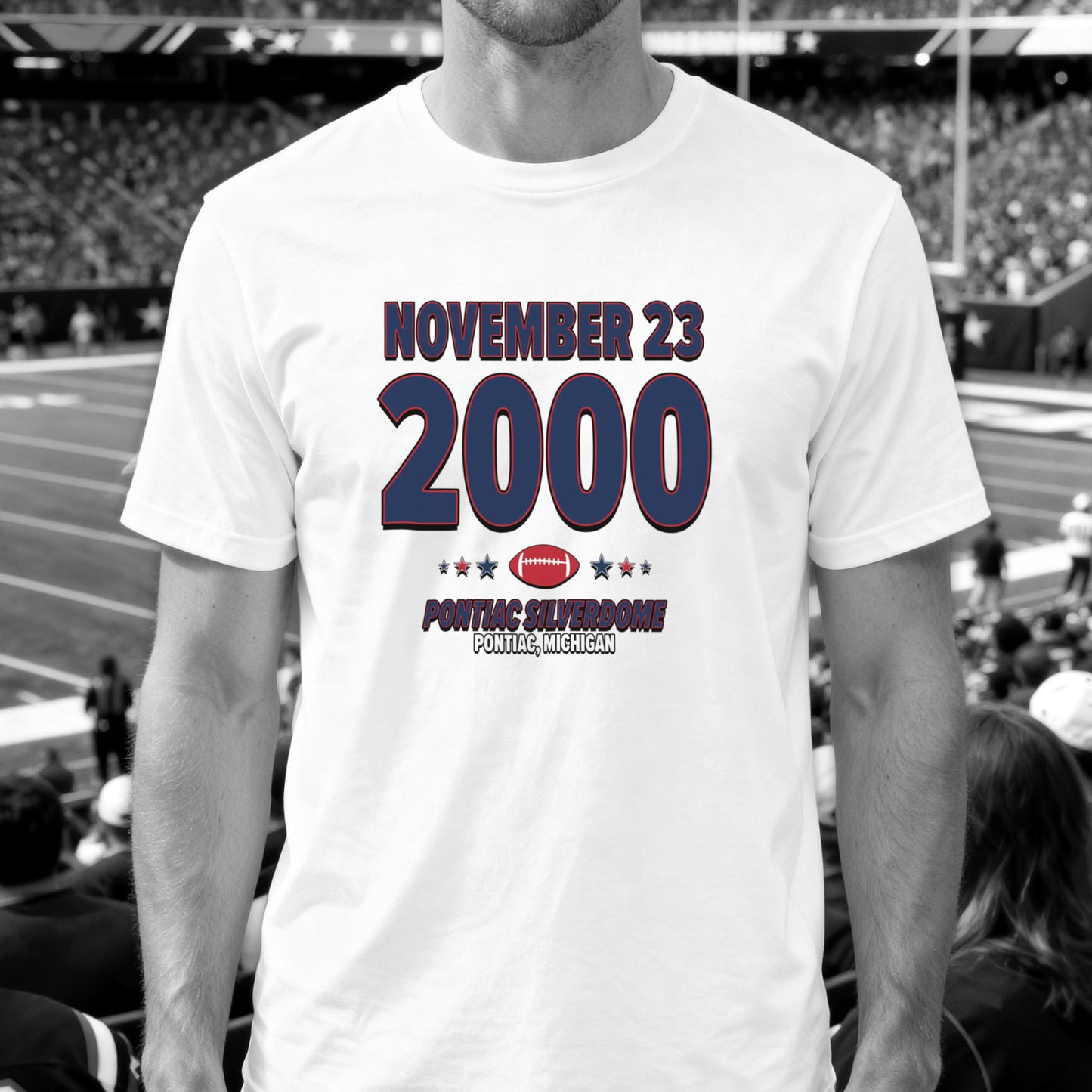 New England Football – November 23, 2000 – Origin Tee (Black & White)