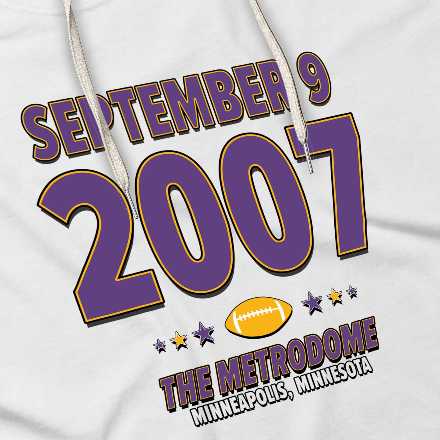Minnesota Football – September 9, 2007 – Hoodie (Black & White)