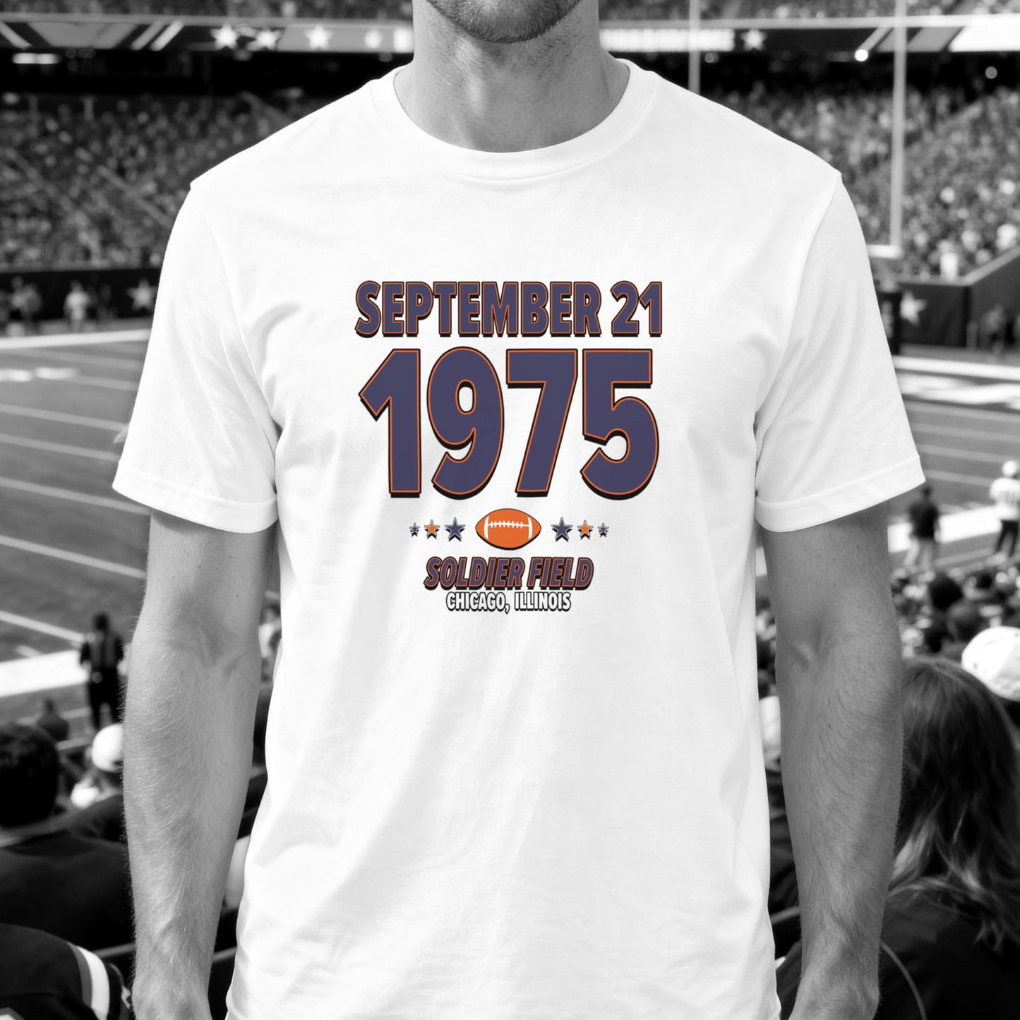 Chicago Football – September 21, 1975 – Origin Tee (Black & White)