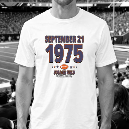 Chicago Football – September 21, 1975 – Origin Tee (Black & White)