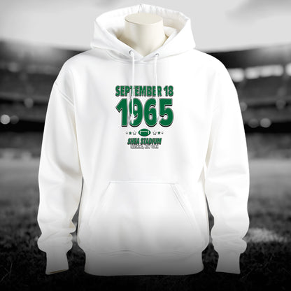 New York Football – September 18, 1965 – Hoodie (Black & White)
