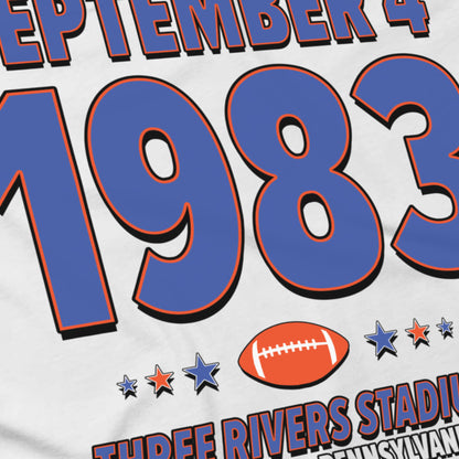 Denver Football – September 4, 1983 – Origin Tee (Black & White)