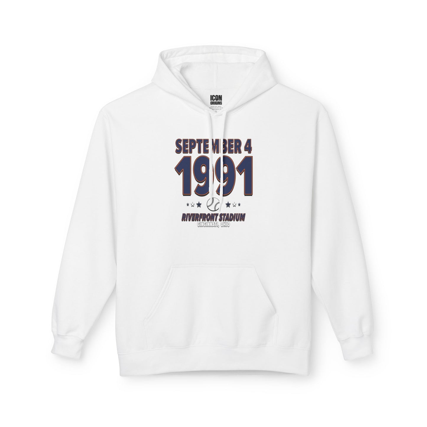 Houston Baseball – September 4, 1991 – Hoodie (Black & White)