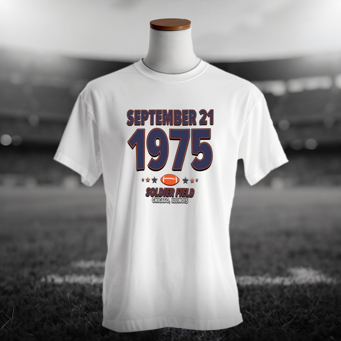 Chicago Football – September 21, 1975 – Origin Tee (Black & White)