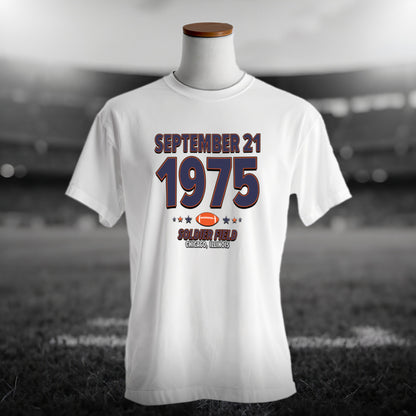 Chicago Football – September 21, 1975 – Origin Tee (Black & White)