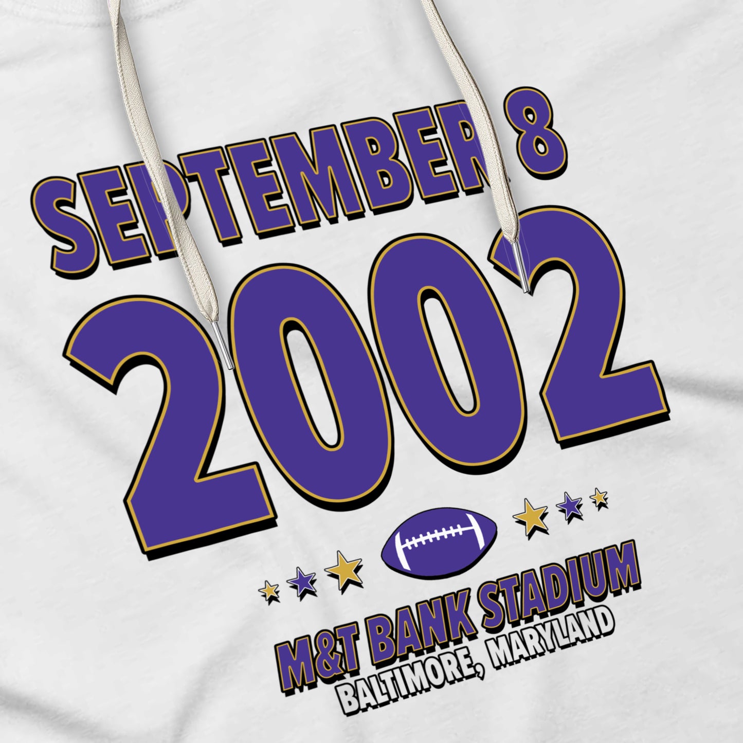 Baltimore Football – September 8, 2002 – Hoodie (Black & White)