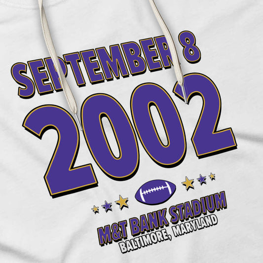 Baltimore Football – September 8, 2002 – Hoodie (Black & White)
