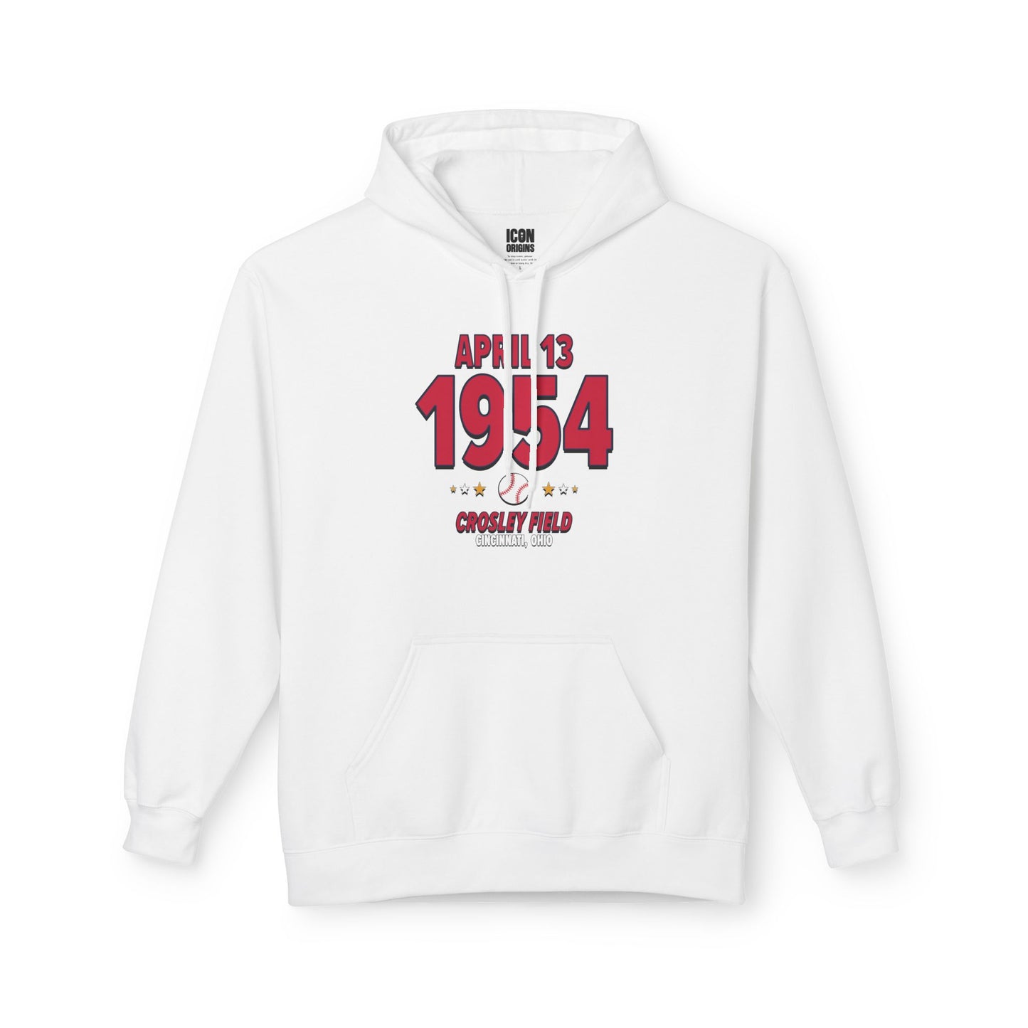 Atlanta Baseball – April 13, 1954 – Hoodie (Black & White)
