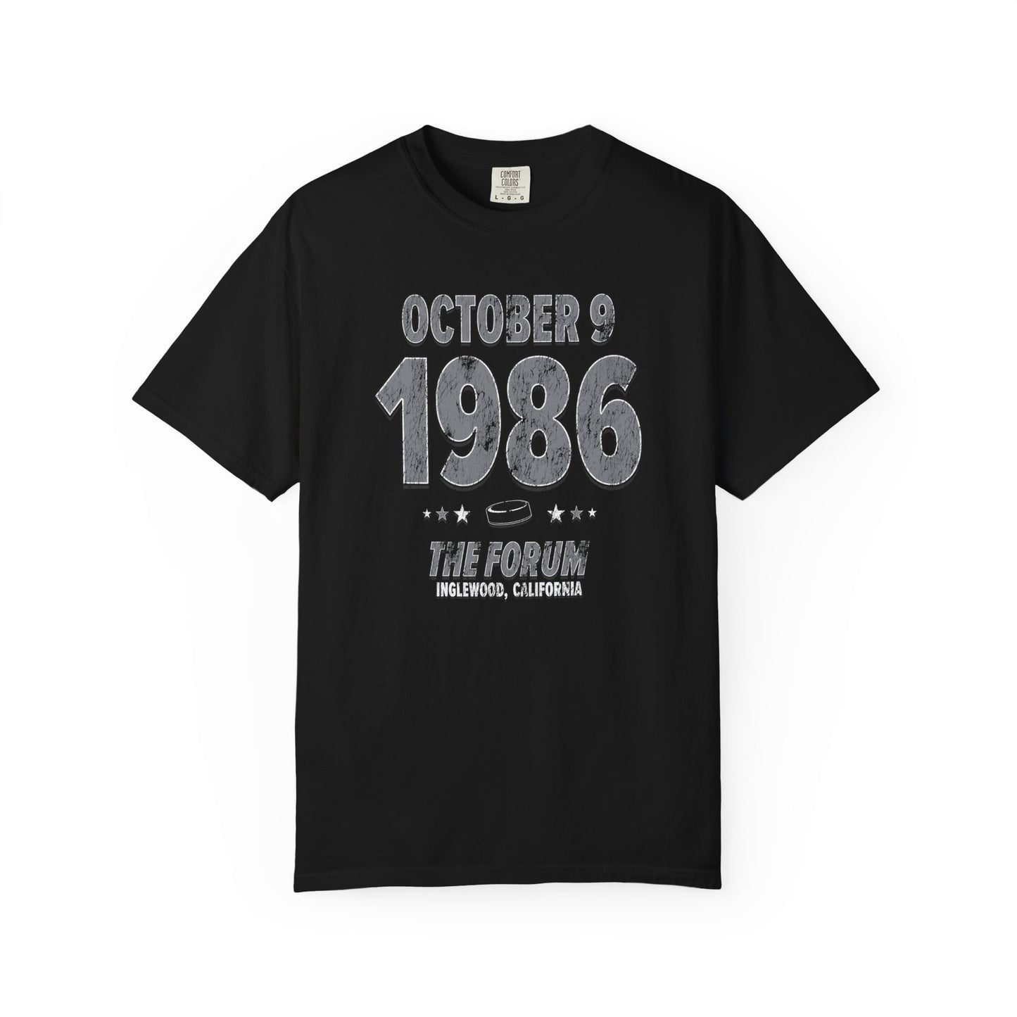 Los Angeles Hockey – October 9, 1986 – Comfort Colors (Black & White)