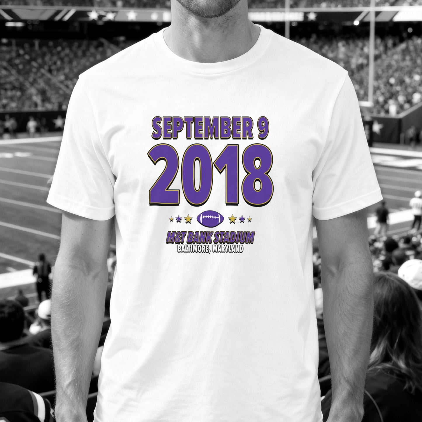 Baltimore Football – September 9, 2018 – Origin Tee (Black & White)