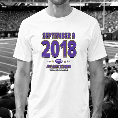 Baltimore Football – September 9, 2018 – Origin Tee (Black & White)