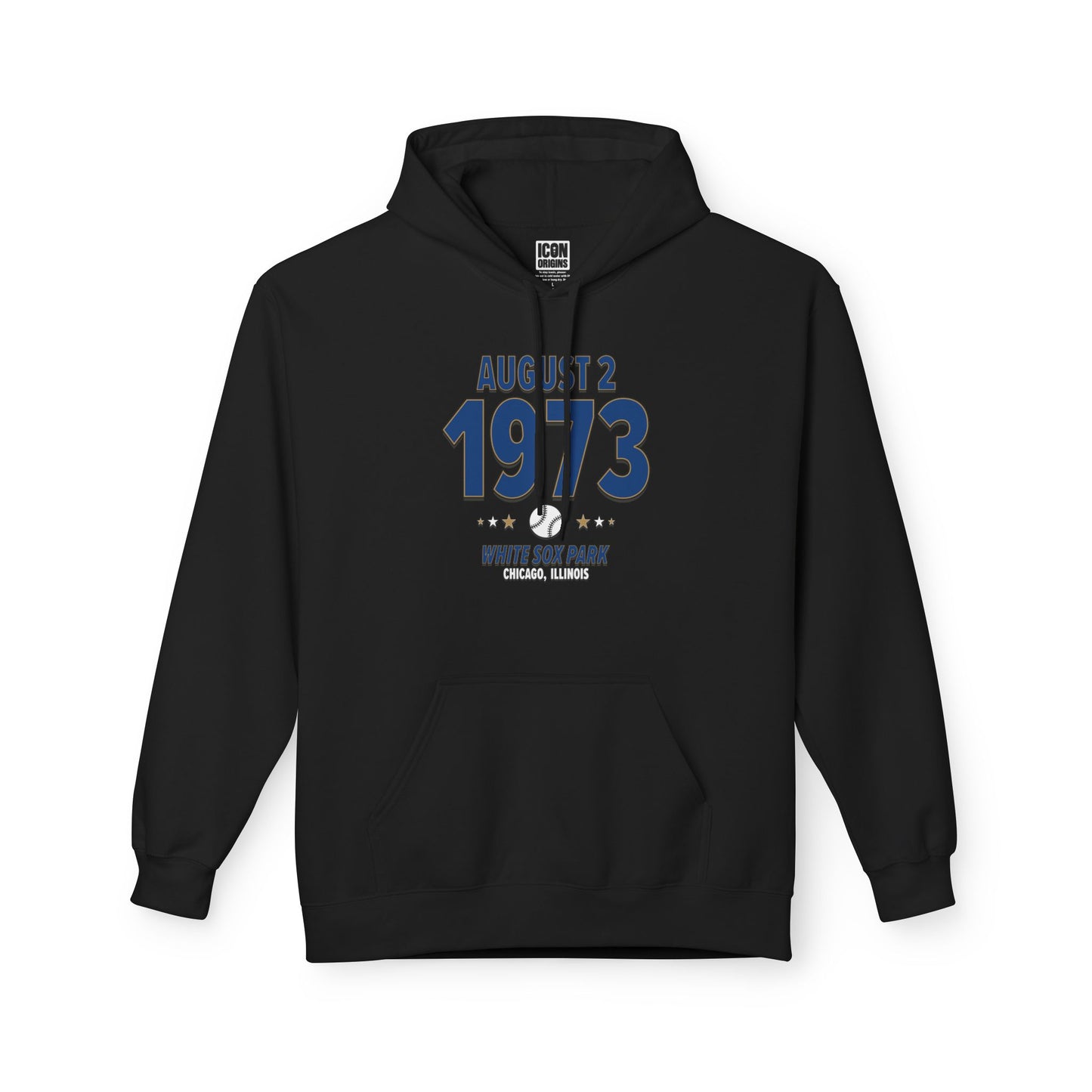 Kansas City Baseball – August 2, 1973 – Hoodie (Black & White)