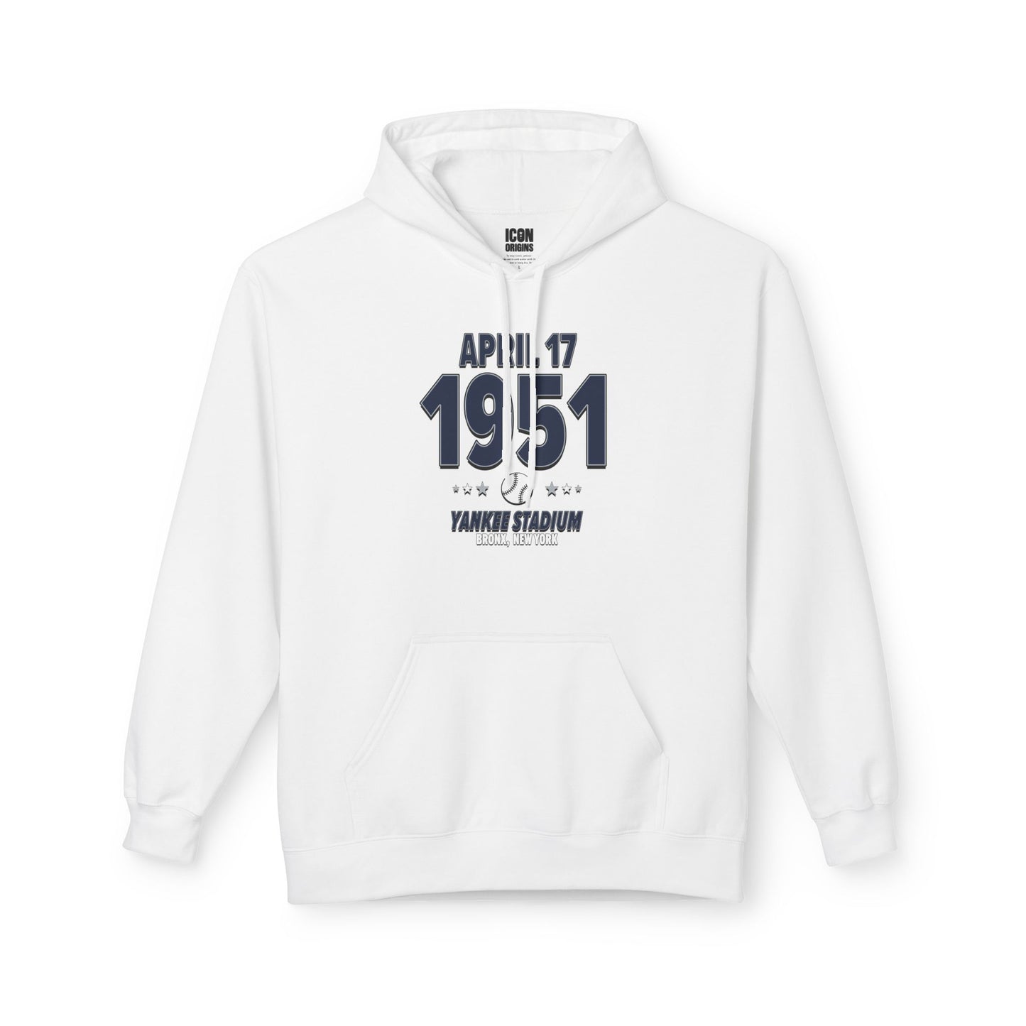 New York Baseball – April 17, 1951 – Hoodie (Black & White)