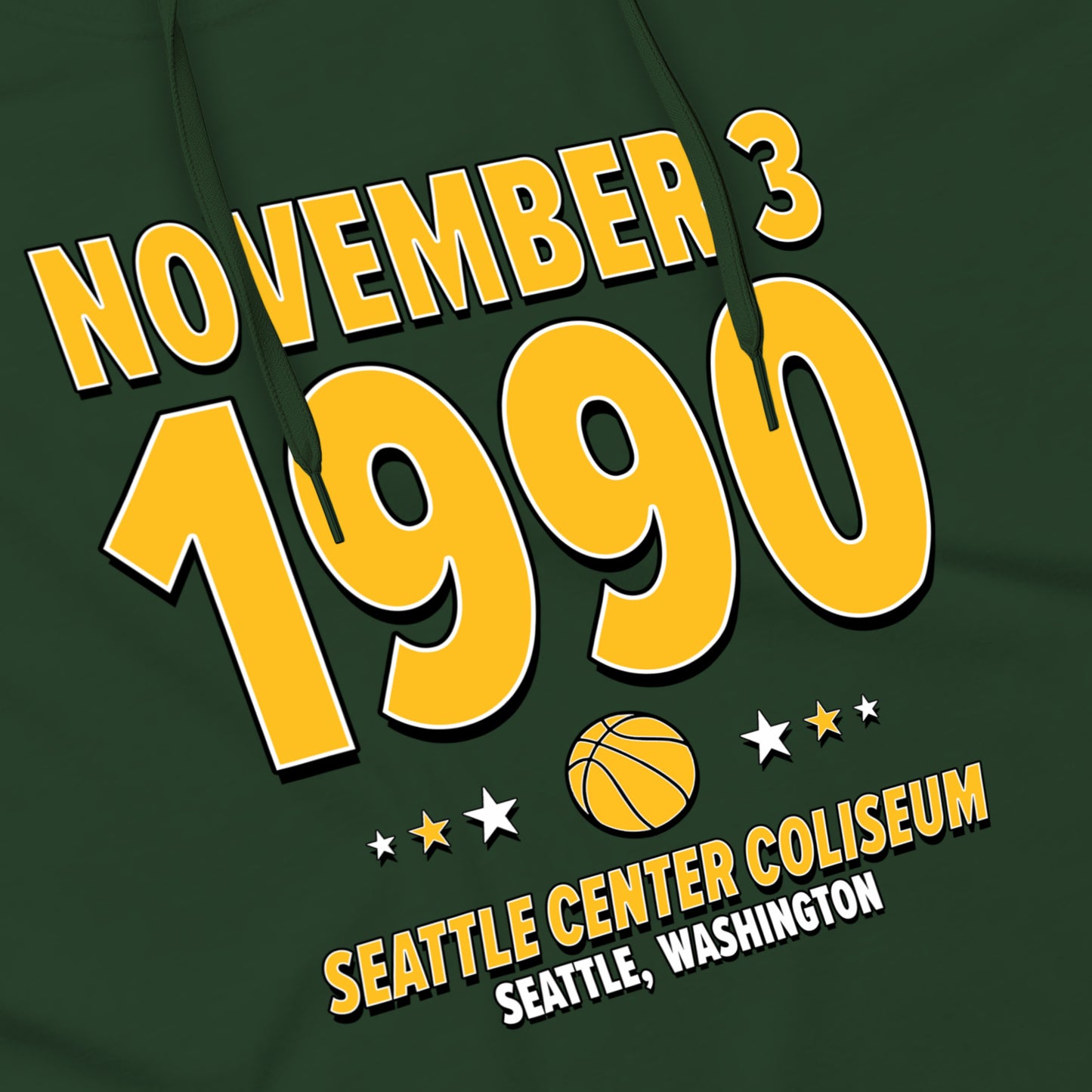 Seattle Basketball – November 3, 1990 – Hoodie