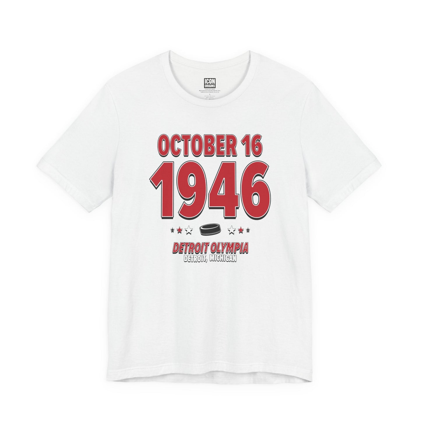 Detroit Hockey – October 16, 1946 – Origin Tee (Black & White)