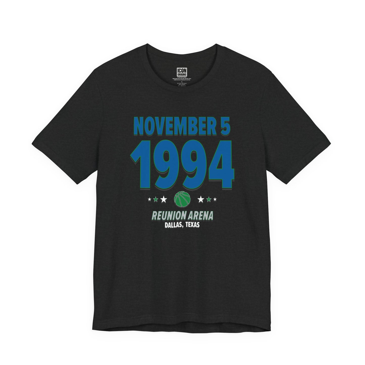 Dallas Basketball – November 5, 1994 – Origin Tee (Black & White)