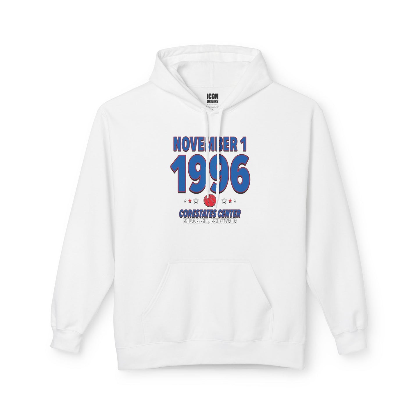 Philadelphia Basketball – November 1, 1996 – Hoodie (Black & White)