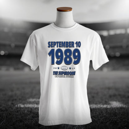 Dallas Football – September 10, 1989 – Origin Tee (Black & White)