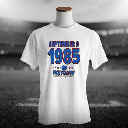 Buffalo Football – September 8, 1985 – Origin Tee (Black & White)
