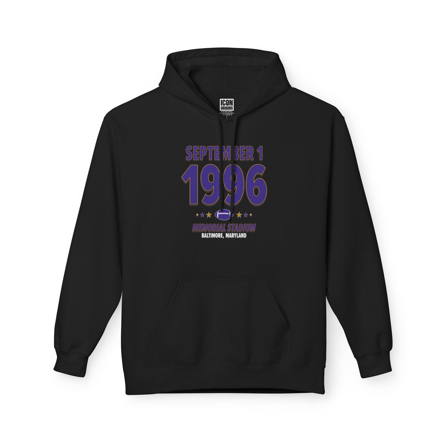 Baltimore Football – September 1, 1996 – Hoodie (Black & White)