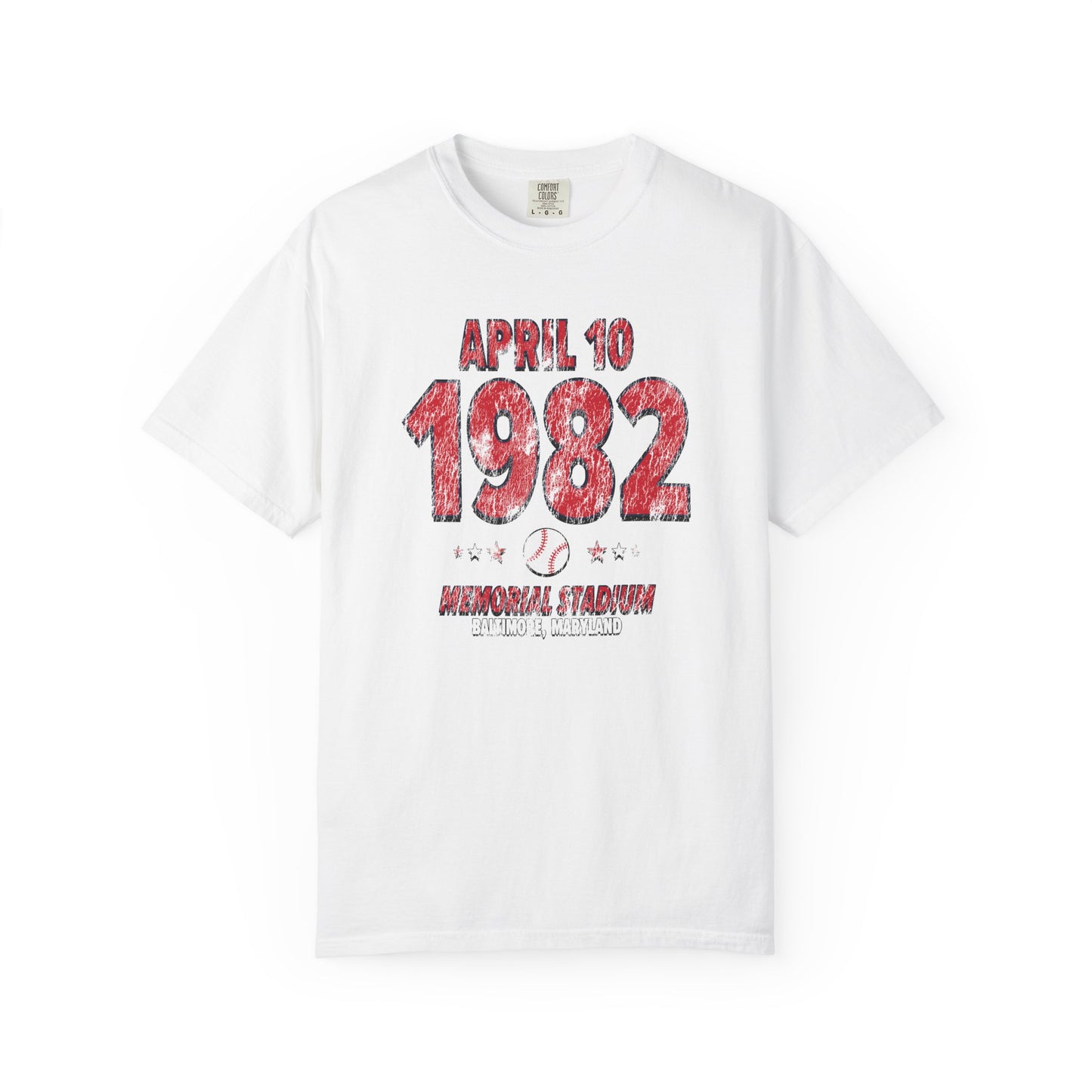 Boston Baseball – April 10, 1982 – Comfort Colors (Black & White)