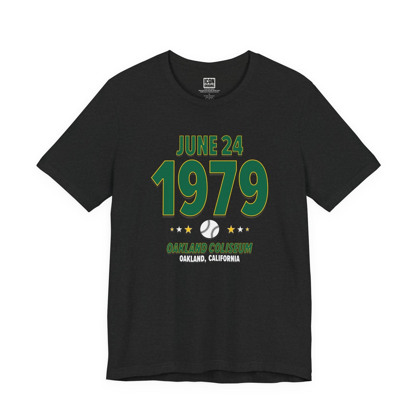 Oakland Baseball – June 24, 1979 – Origin Tee (Black & White)