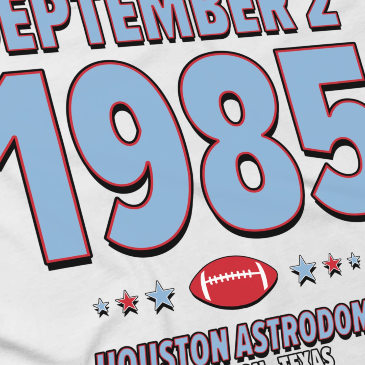 Houston Football – September 2, 1985 – Origin Tee (Black & White)