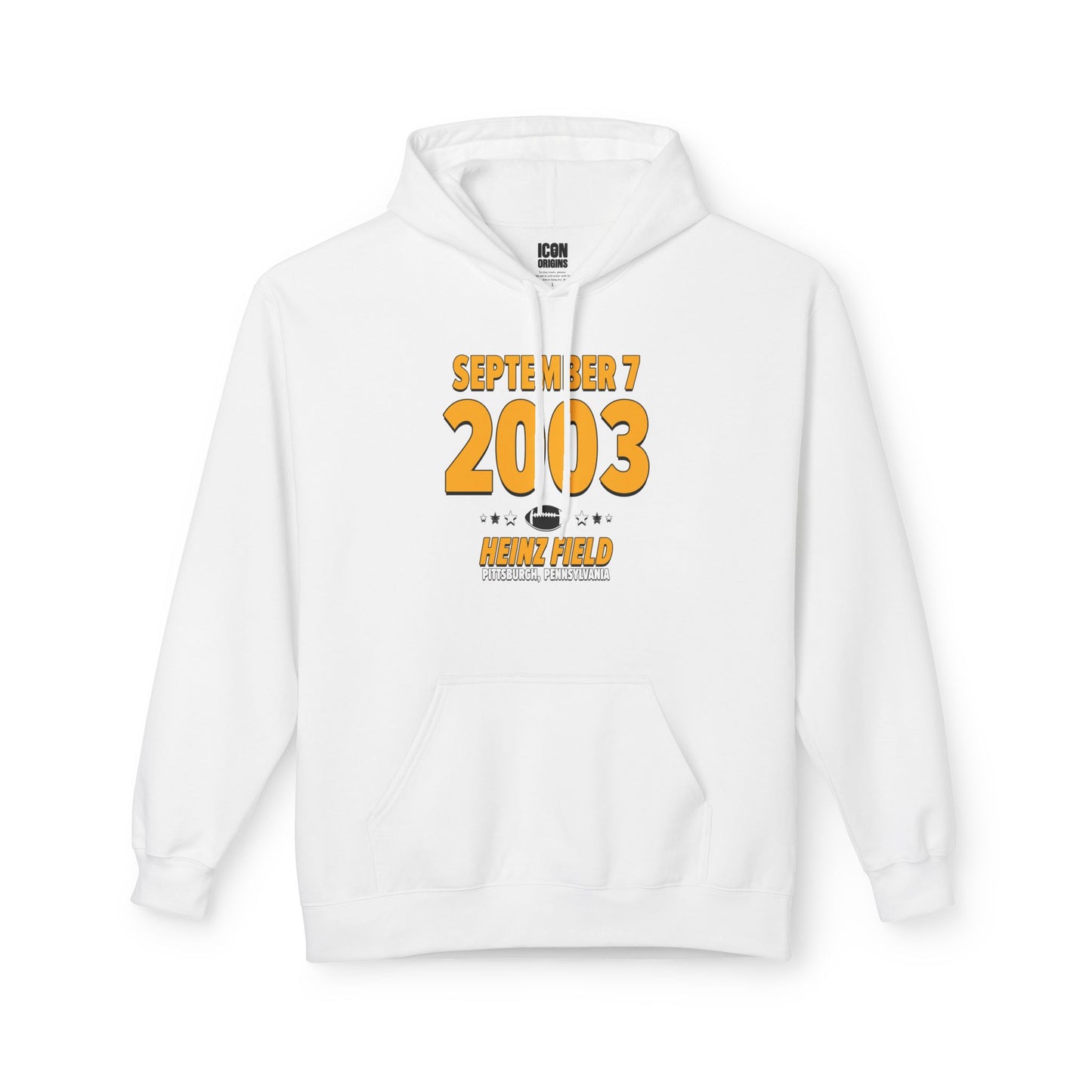 Pittsburgh Football – September 7, 2003 – Hoodie (Black & White)