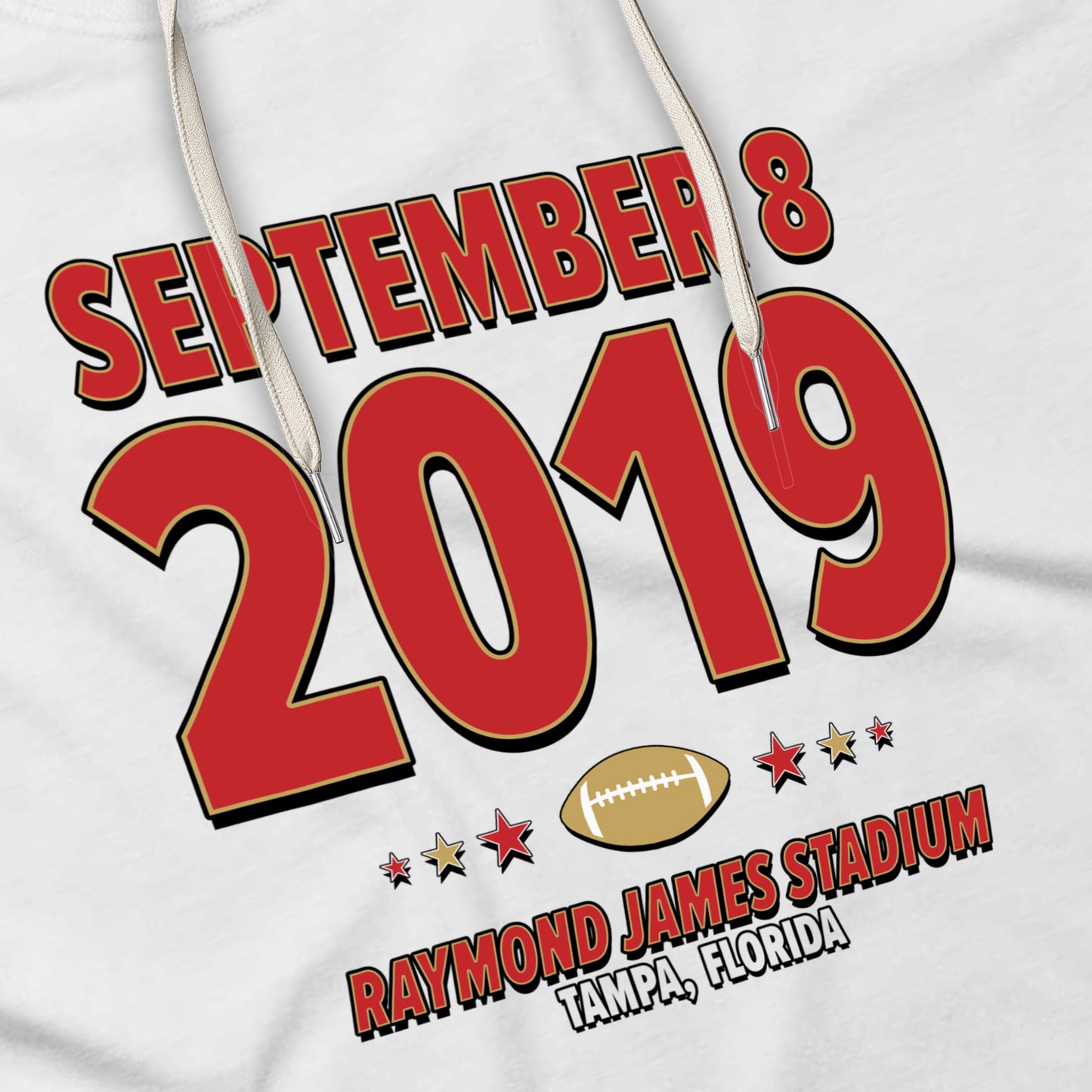 San Francisco Football – September 8, 2019 – Hoodie (Black & White)